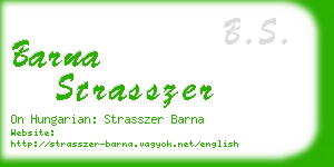 barna strasszer business card